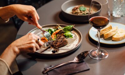 Museum café with art, dining, and cultural visitors